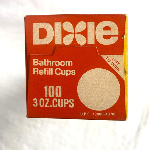 Vintage Retro Paper Dixie Bathroom Cups 100ct Yellow Flowers 1977 - Picture 6 of 6
