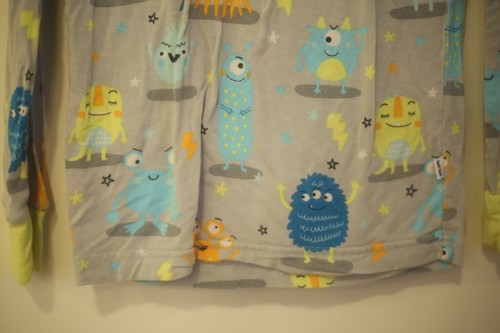Little Sleepies Boy's Size 5/6 Monster Print Pajama Top Bamboo Long Sleeve Soft - Picture 5 of 11