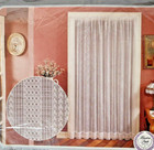 2 VTG Linchtenberg & Co Allison Solid White Lattice Stripe Panel Curtain 40x63