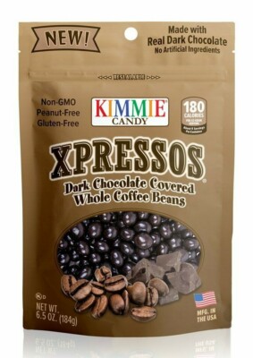 1 BAG Kimmie Candy Xpressos Chocolate Covered Espresso Beans 6.5 oz