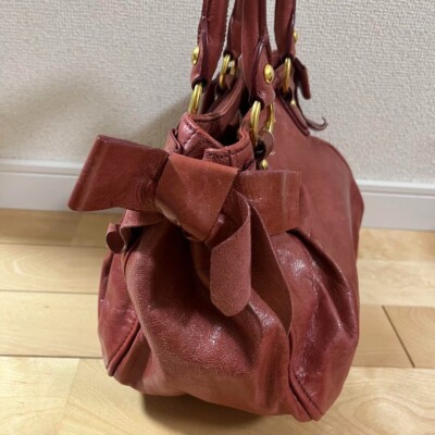 ★入手困難・美品★miumiu side ribbon 2way HandBag MIU MIU Side Ribbon Bag, Purchased at an Official Store