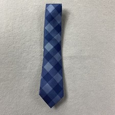 Michael Kors Tie Mens Navy Blue Silk Blend Necktie Maysen Check