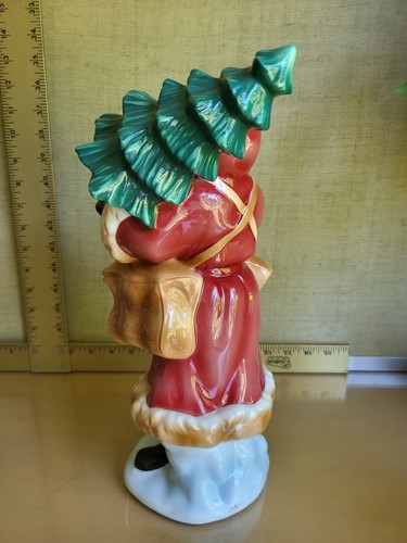 Department 56 Ceramic Santa Claus Figurine Holding Tree 12in Old World Style - Picture 8 of 12