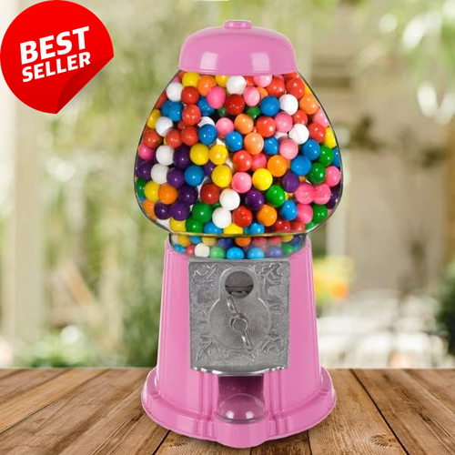 15" Gumball Machine Coin Bank Candy Dispenser Glass Globe Metal Base - Picture 8 of 12