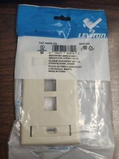 Leviton 42080-2IS QuickPort Wallplate 1 Gang 2 Port