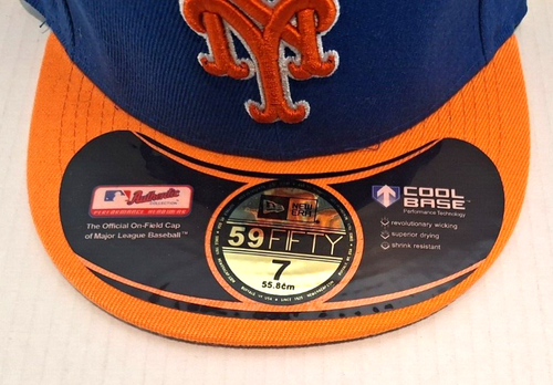 New Era 59FIFTY MLB New York Mets Fitted Sz 7 Baseball Hat Cap Brand New NWT - Picture 2 of 6