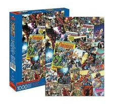 Marvel Avengers Comic Collage 1000 Piece Jigsaw Puzzle Aquarius NEW Sealed