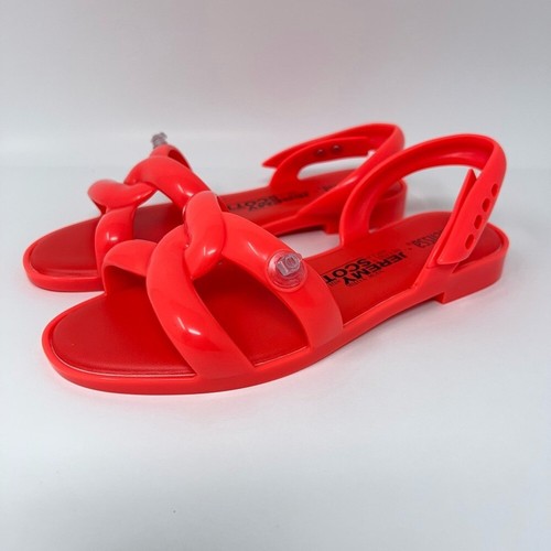 Sandali donna Melissa + Jeremy Scott tubino slingback gomma arancione fluo 5-9 nuovi - Foto 4 di 16