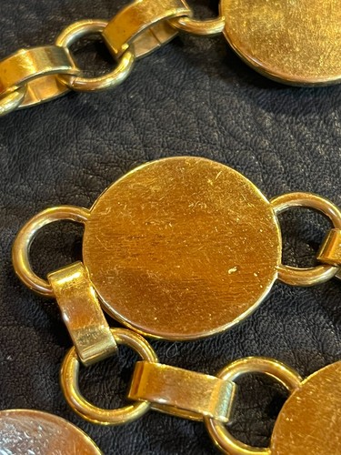 GUCCI BELT Chain logo Vintage Old Gucci Gold GG Necklace Pendant Choker kenkenjp - Picture 20 of 24