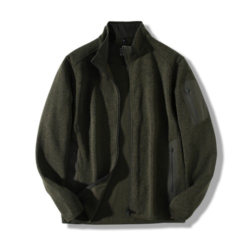 Men Winter Plush Stand Collar Sports Casual Sweater Cardigan Hooded Coat - Picture 10 of 34