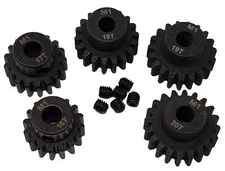 NHX RC MOD1 5mm Bore Hardened Steel Pinion Gears: 16T, 17T, 18T, 19T, 20T