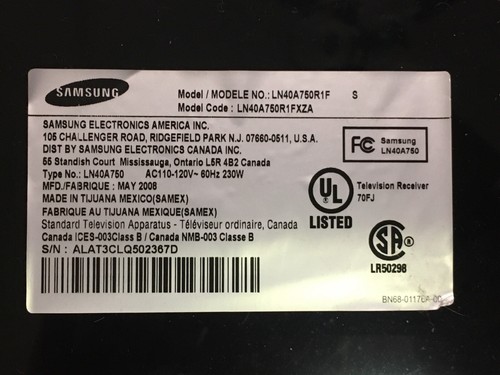 ⭐️ MAIN BOARD BN94-01708A for SAMSUNG LN40A750 - Picture 7 of 7