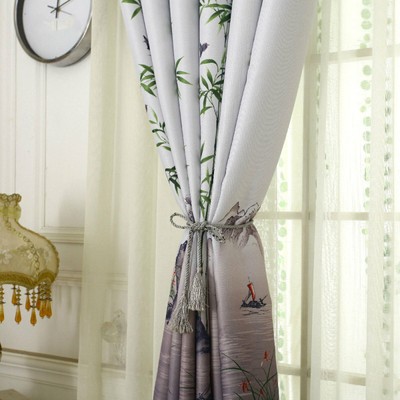 1 2m Green Breeze Bamboo Floral Printed Bedroom Living Room Window