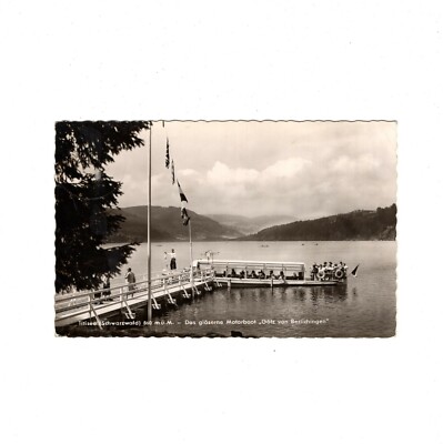 Postcard Titisee / Black Forest / the glass motorboat