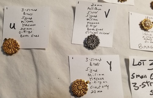 Vtg Miriam Haskell 3 strand clasp Many Signed for Necklace Repair Design Lot 337 - Picture 7 of 45