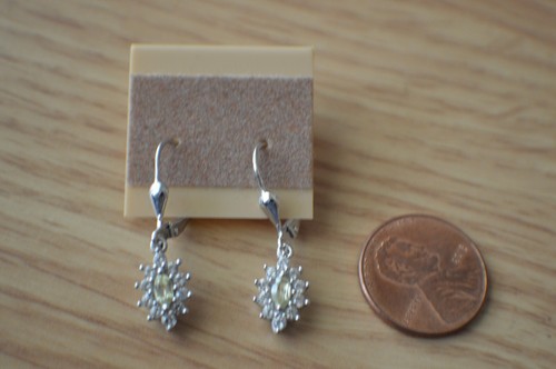1.00ct Color Change Chrysoberyl / Zircon Earrings Platinum over Fine Silver - Picture 2 of 12