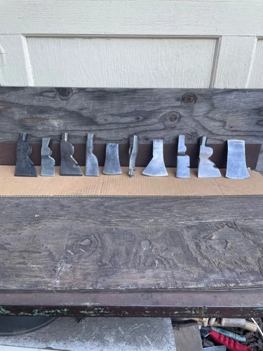Vintage lot of 10 axe hatchet heads.
