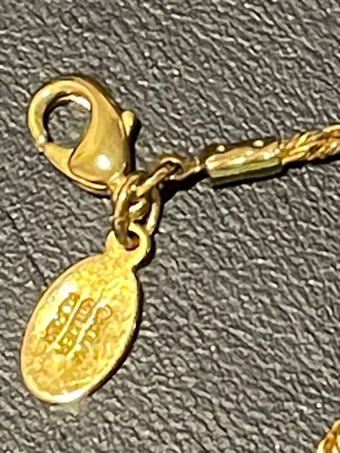 Collana Ciondolo Nolan Miller Vintage Quadrato Smalto Cristalli Tono Oro Fiori - Foto 10 di 12