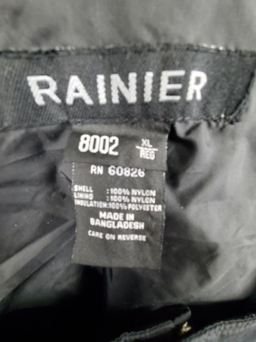 Pantalones de esquí de nieve Rainier Mountainwear para hombre negros talla XL - Imagen 3 de 5