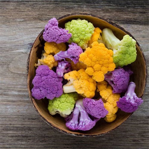 100 Green Purple Yellow White Multicolor Cauliflower Seeds - Picture 9 of 15