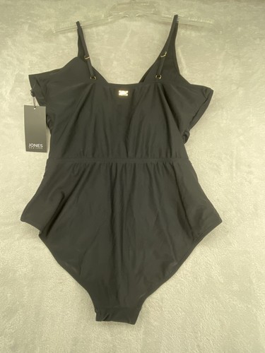 Jones New York Women’s Swimsuit Size X-Large Black One-Piece Nylon Blend NWT - Picture 13 of 15
