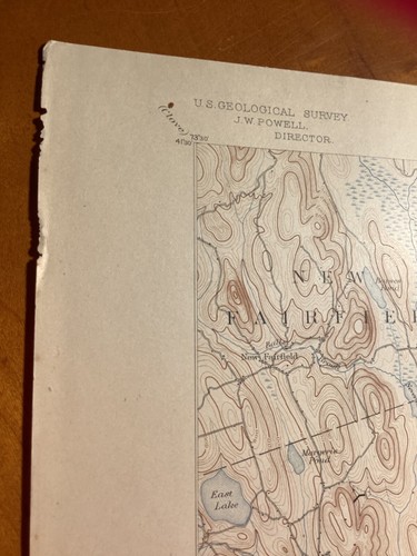 original 1904 USGS map of Danbury, Newton, CT - Picture 7 of 11