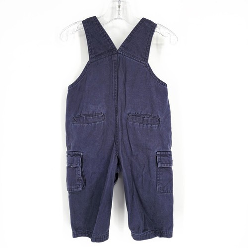 Mono con tirantes Eddie Bauer bebé 12 meses azul marino carga 100 % algodón cierre a presión - Imagen 11 de 12