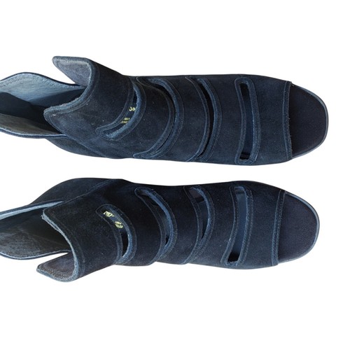 Seychelles Womens Black Suede Strappy Leather Peep Toe Ankle Booties 7M Reg $175 - Picture 7 of 8