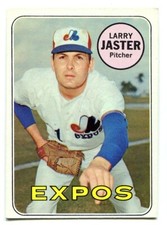 1969 Topps #496 Larry Jaster Baseball Card - Montreal Expos
