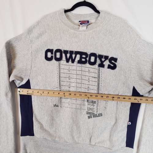 Vintage Dallas Cowboys Sweatshirt Herren Large grau Majestic Made in USA NFL - Bild 10 von 16