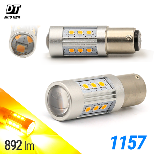 2X 50W 1157 LED Amber Yellow Turn Signal Parking DRL High Power Light Bulbs - Picture 1 of 12