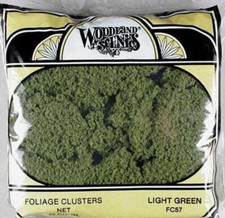 Woodland Scenics FC58 N/HO Foliage Cluster Medium Green Train Scenery New in Bag