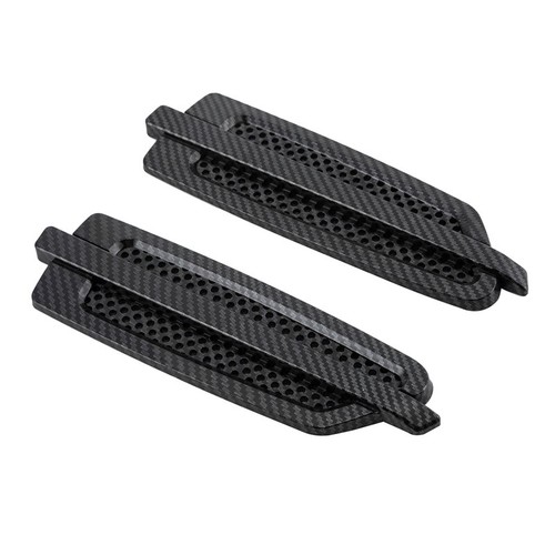 2Pcs Carbon Fiber Car Side Air Flow Vent Fender Cover Hole Decoration Sticker - Picture 2 of 12