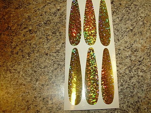 Cinta de señuelo de pesca troquelada con cuchara de arrastre de 3" Holo Sparkle 20 PK en 15 colores - Imagen 10 de 16