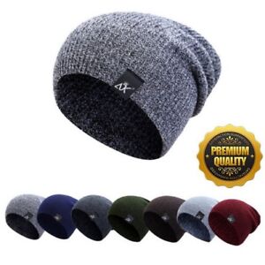 Beanie Mutze Damen Herren Slouch Long Mutzen Hute Wollmutze Strickmutze Ski Hut Ebay