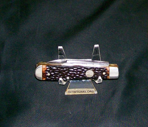 Boker 9695 Tree Brand Knife C-1960's Jigged Delrin Solid German Silver Bolsters - Picture 9 of 12