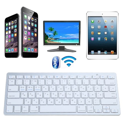 Russian Mini Wireless Bluetooth 3.0 Slim Keyboard For Windows Mac PC Tablet New - Picture 9 of 12