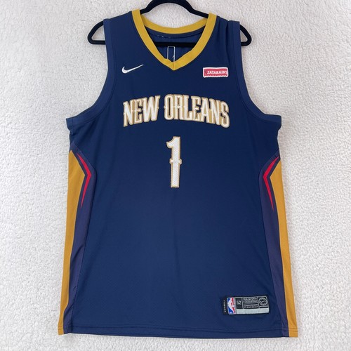 New Orleans Zion Williamson Blue Swingman Jersey Herren Pullover Basketball 52