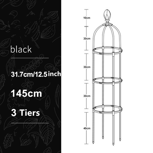 3 Sizes Climbing Plants Metal Garden Obelisk Strong Tubular Plant Cage Support - Picture 25 of 30