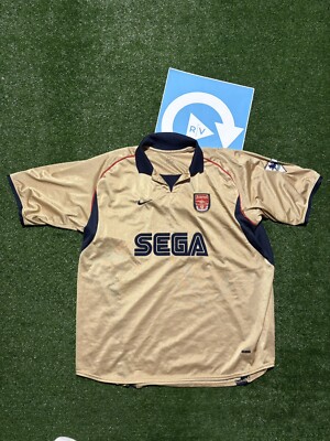アーセナル　01-02　ユニフォーム　7番　ピレス　NIKE　ゴールド　SEGA Nike Arsenal 2001-02 Sega Jersey - Size L