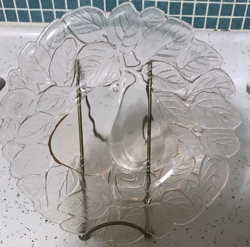 Sweet Indiana Glass Pink Pear Pressed Glass Salad Plate 5 Available