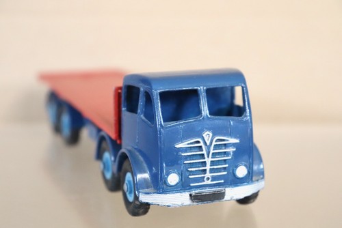 DINKY TOYS 502 REPAINTED BLUE RED FODEN FLAT TRUCK nw - Picture 5 of 9