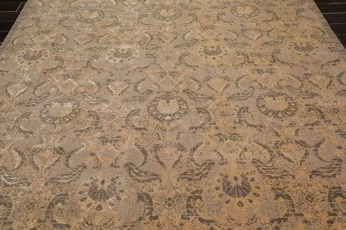 7'8"x9'10" Nourison Designer Transitional Wool & Silk Oriental Area Rug Gray - Picture 5 of 6