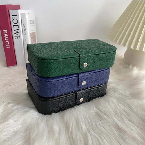 Portable PU Leather Travel Jewelry Organizer Box Storage Case - Picture 3 of 15
