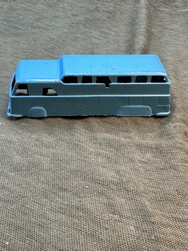 Vintage Midgetoy Bus Teal Color Metal USA Rockford Illinois