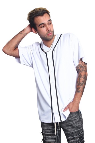 Camiseta deportiva de béisbol lisa clásica de Raglan para hombre S~5XL BJ42-KK6B - Imagen 4 de 42