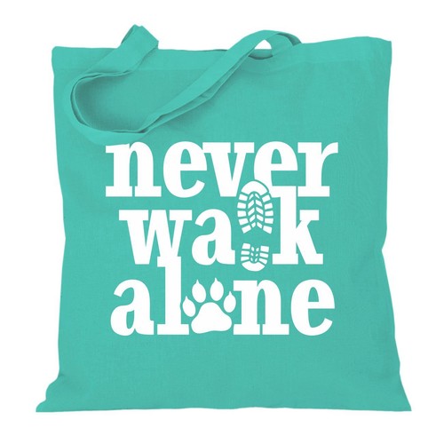 Stoffbeutel Baumwolltasche Jutebeutel Lange Henkel Hunde Motiv NEVER WALK ALONE - Bild 8 von 21