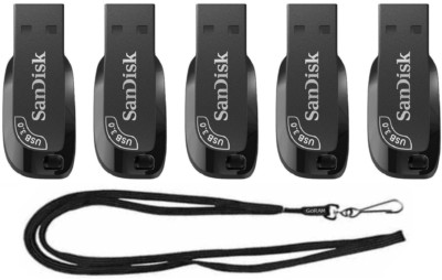 5 Pack SanDisk 64GB Ultra Shift 100MB/s USB 3.0 Flash Drive SDCZ410-064G Retail