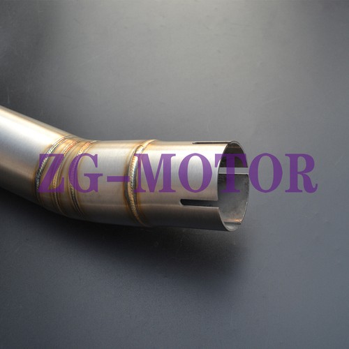 Motorcycle Exhaust Middle Pipe Link Pipe Slip On For Benelli TRK 502 TRK502 - Picture 3 of 6