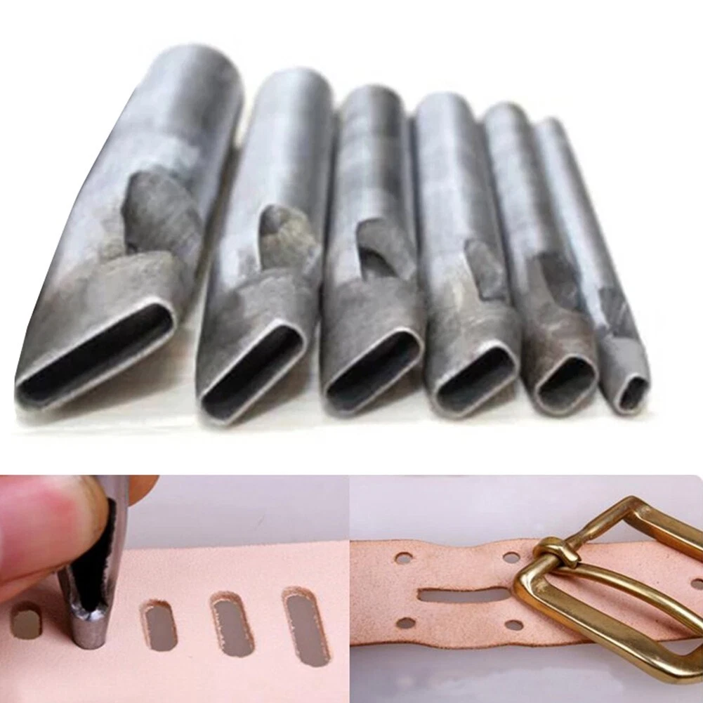 2mm Oval Shape Hole Punch Belt Watch Band Hollow Punch Leather DIY Tool  3-8mm